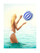 Blond with beachball, thumbnail